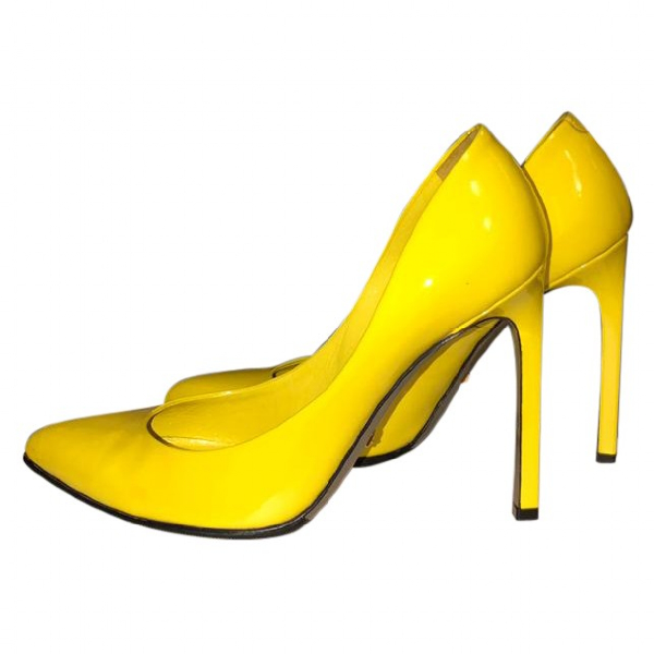 yellow patent leather heels