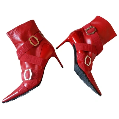 Dior red boots on sale