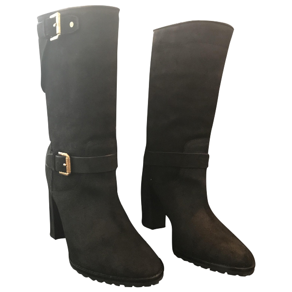 ralph lauren black leather boots