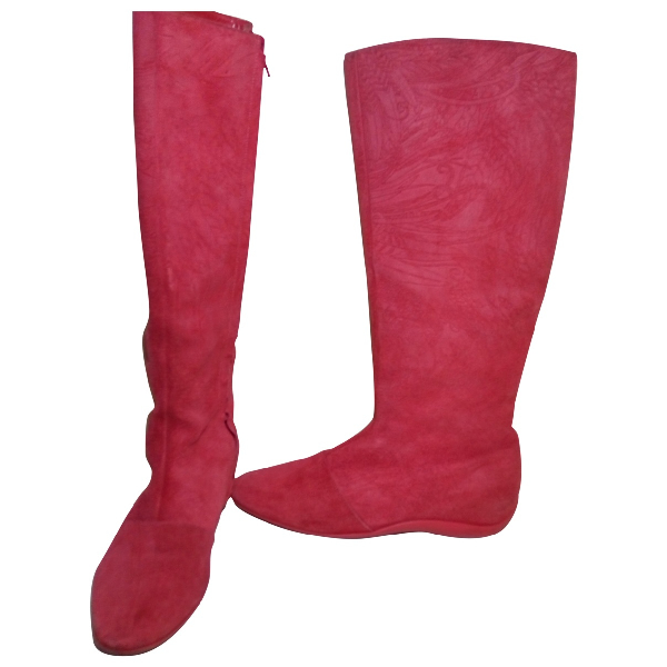 pink suede boots