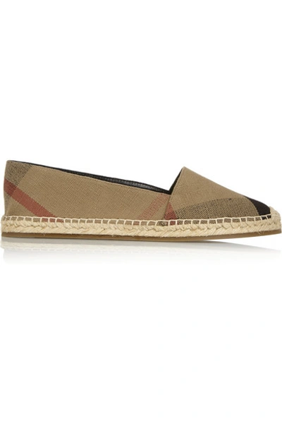 BURBERRY CHECKED CANVAS ESPADRILLES
