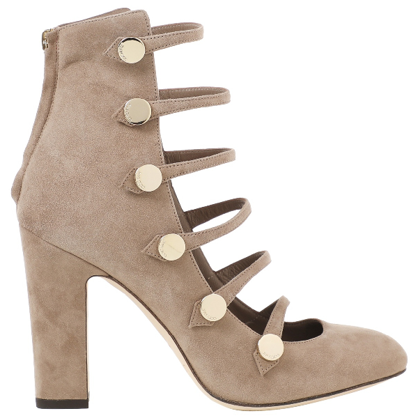 beige suede heels