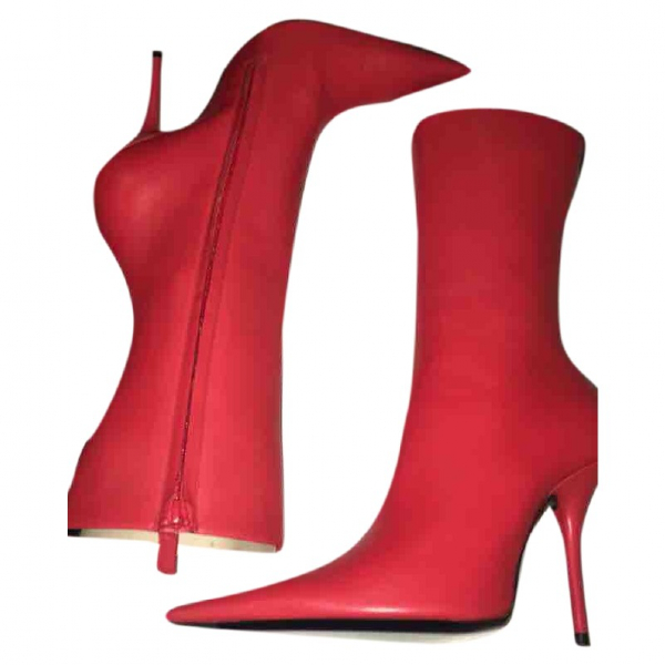 balenciaga red boots