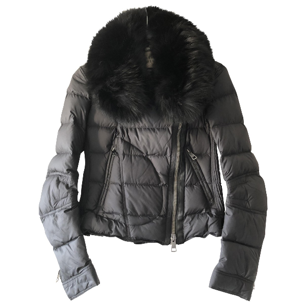 burberry black coat with fur