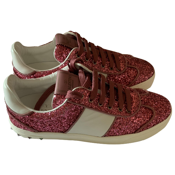 pink glitter trainers