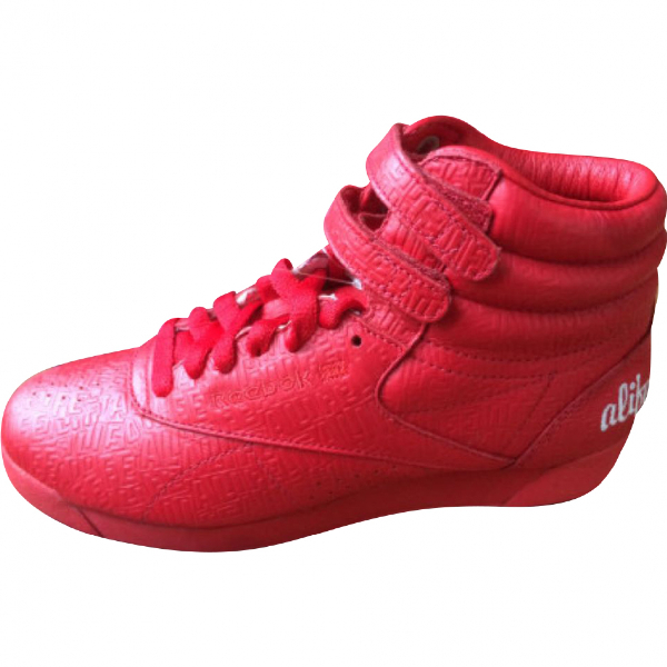 reebok red leather