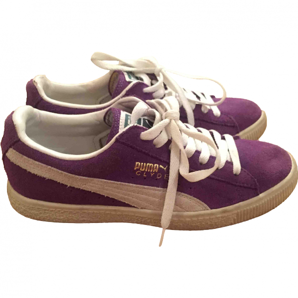 puma purple suede trainers