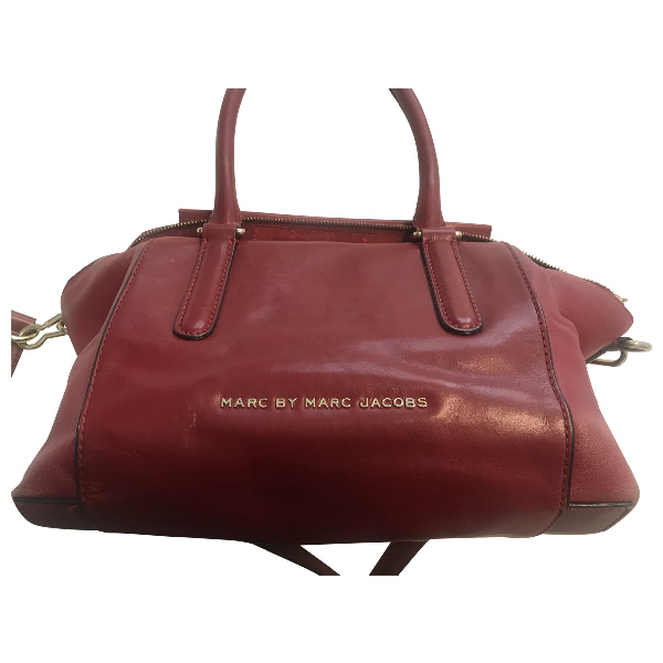 burgundy leather handbag