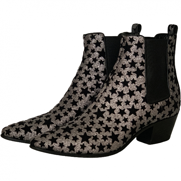 yves saint laurent boots glitter