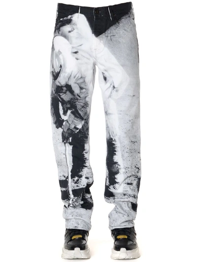 Shop Calvin Klein Jeans Est.1978 Moon Landing White & Black Jeans 