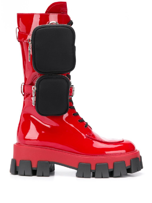 prada red boots