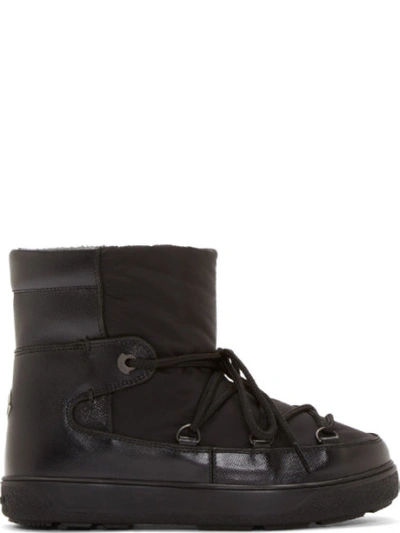 MONCLER Black Combination Fanny Ankle Boots