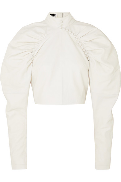 Rotate Birger Christensen Kim On, White Leather Top
