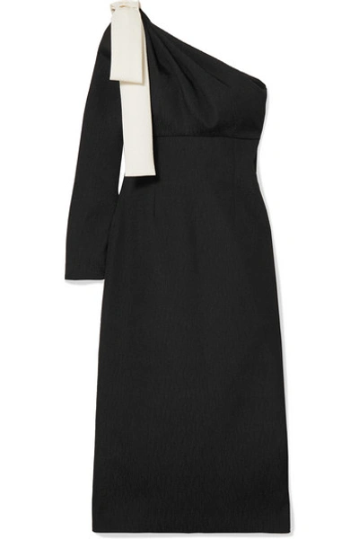 emilia wickstead black dress Rara Dress in Black Double Crepe| Emilia Wickstead