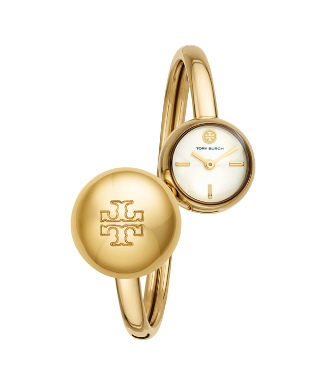 Shop Tory Burch Blaire Bangle Watch Gift Set, Gold Tone/multi-color, 16 Mm  In Gold/multi