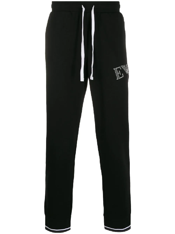 emporio armani all over print track pants
