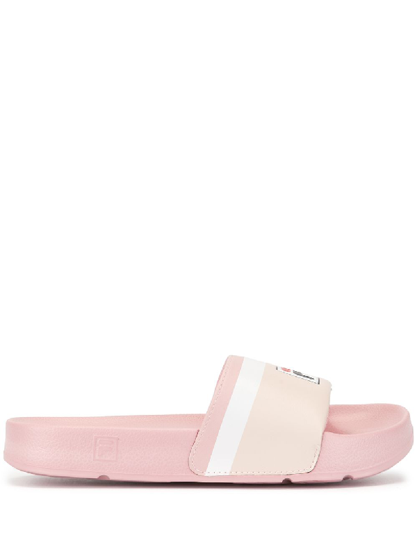 light pink fila slides