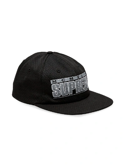 Shop Supreme Logo 6-panel Cap In Black