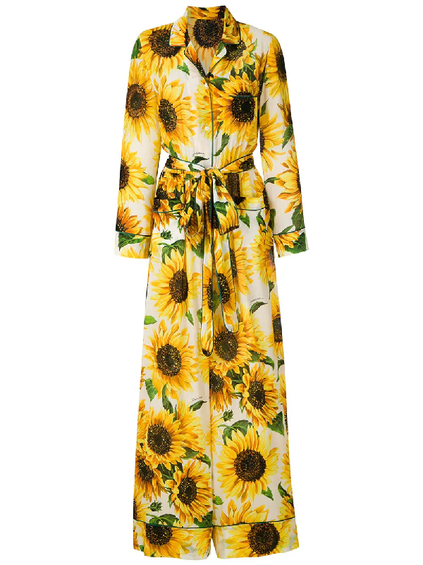 white sunflower jumpsuit