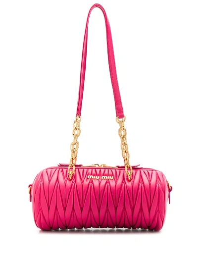 MIU MIU MATELASSÉ CYLINDER SHOULDER BAG