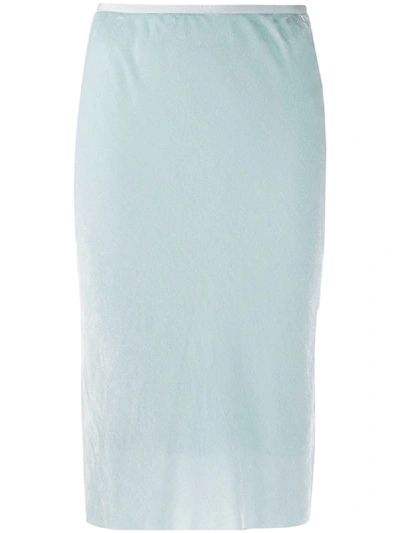HELMUT LANG TEXTURED HIGH-WAISTED PENCIL SKIRT