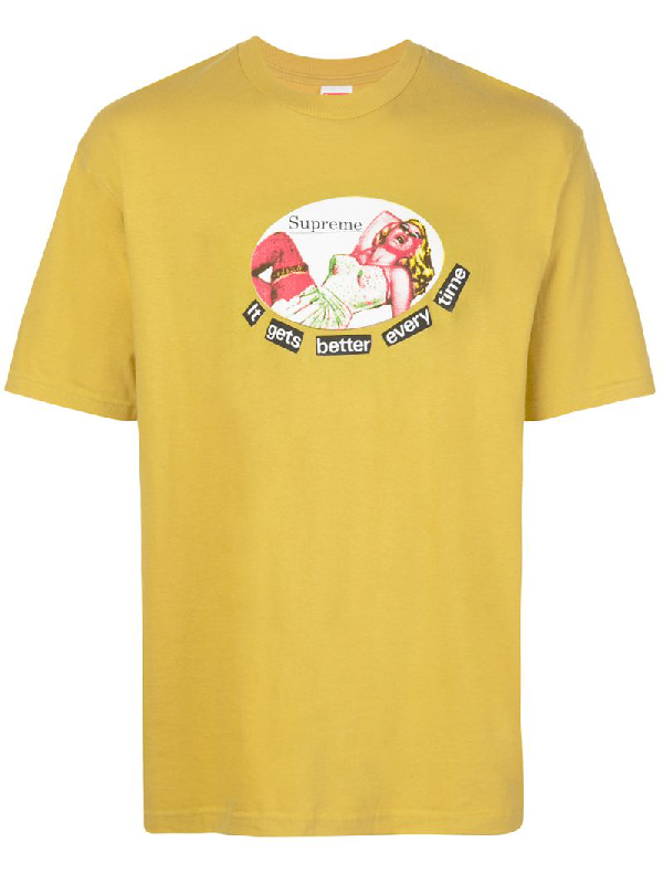 supreme yellow t shirt