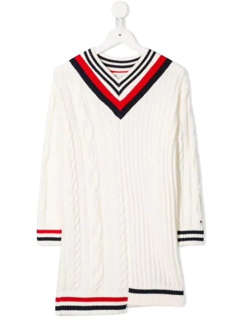 Tommy Hilfiger Junior Stripe Sweater In White