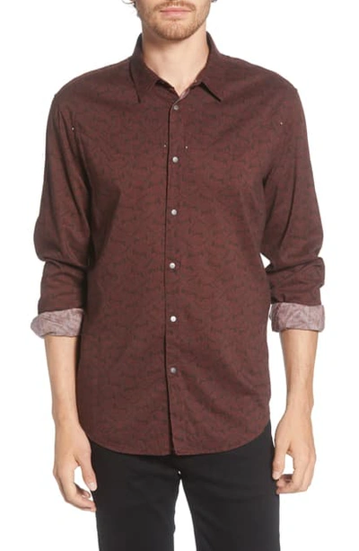 JOHN VARVATOS X LED ZEPPELIN SLIM FIT SWAN SONG WESTERN SNAP-UP SHIRT