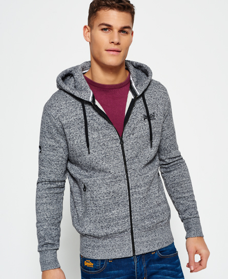 superdry orange label urban zip hoodie