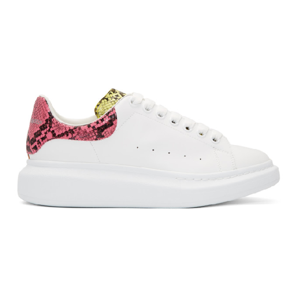 alexander mcqueen white snake oversized sneakers