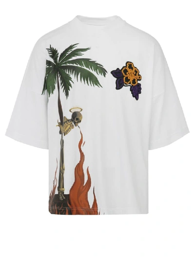 PALM ANGELS BURNING SKELETON T-SHIRT