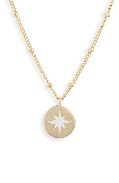ESTELLA BARTLETT ESTELLA BARTLETT STARBURST DISC PENDANT NECKLACE