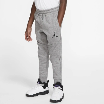 Shop Jordan Wings Little Kids Fleece Joggers In Grey