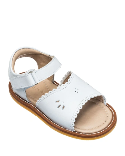 ELEPHANTITO GIRLS' CLASSIC LEATHER SCALLOPED SANDAL, TODDLER/KIDS