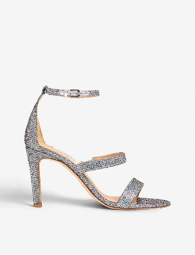 LK BENNETT NINA METALLIC SANDALS