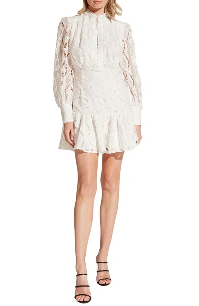 BARDOT REMY LONG SLEEVE LACE FIT & FLARE DRESS