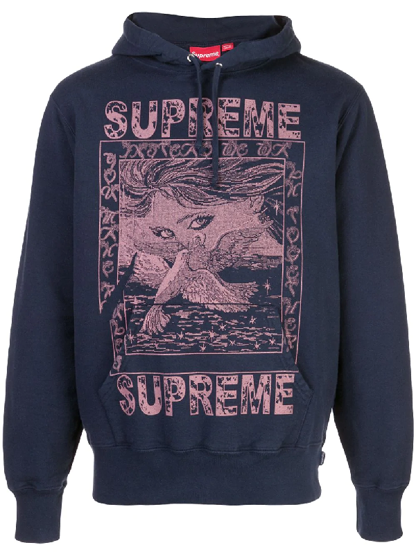 supreme printed hoodie