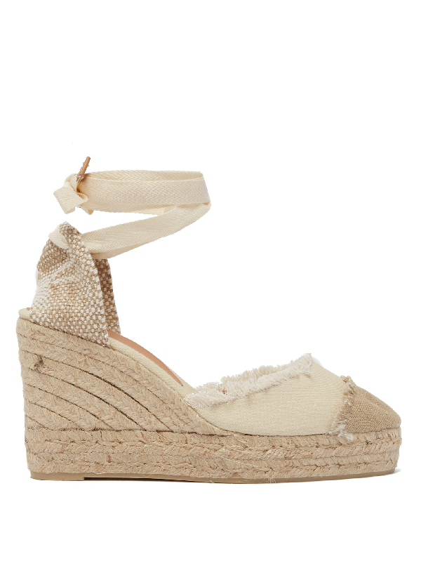 castañer chiara 80 canvas wedge espadrilles