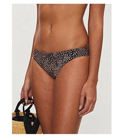 SEAFOLLY SAFARI SPOT-PRINT MID-RISE BIKINI BRIEFS