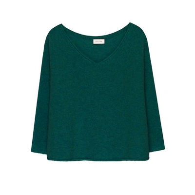 AMERICAN VINTAGE VACAVILLE LONG SLEEVE JUMPER - PEACOCK BLUE