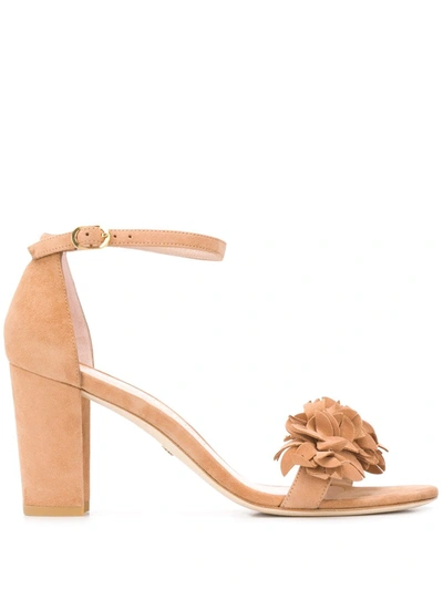 STUART WEITZMAN NEARLY 3D FLOWER SANDALS