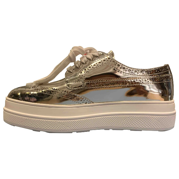 prada silver trainers