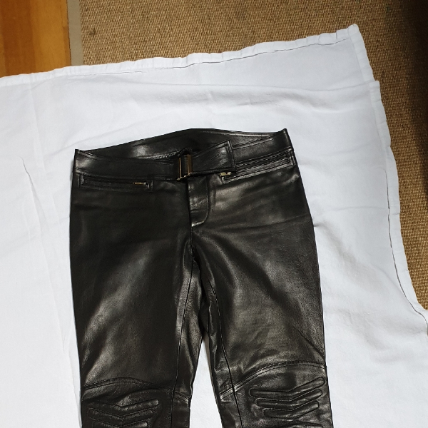 gucci leather trousers