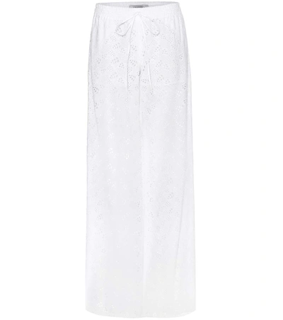VALENTINO Broderie anglaise wide-leg trousers