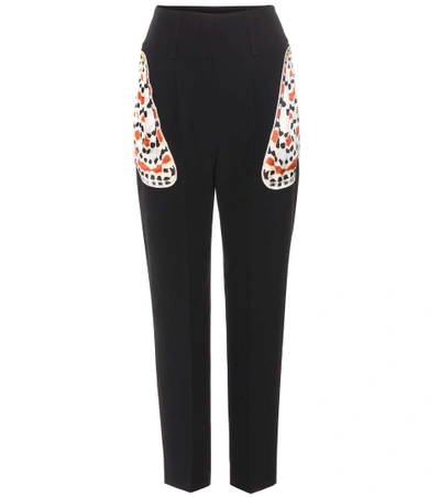 GIVENCHY EMBELLISHED CREPE TROUSERS