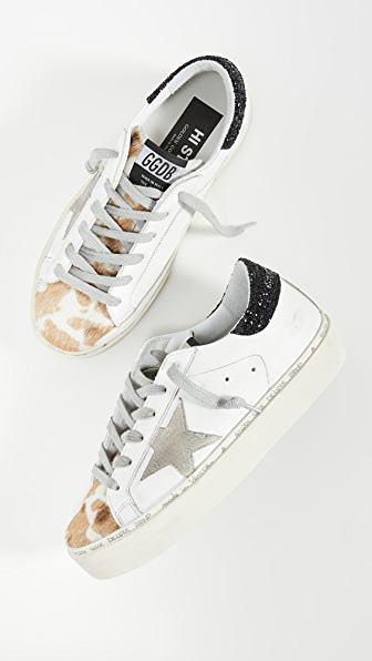 golden goose cowhide sneakers