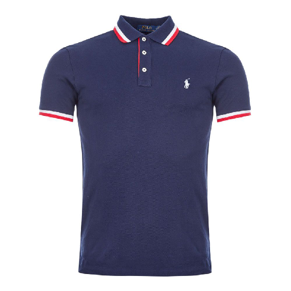 red white and blue ralph lauren polo shirt