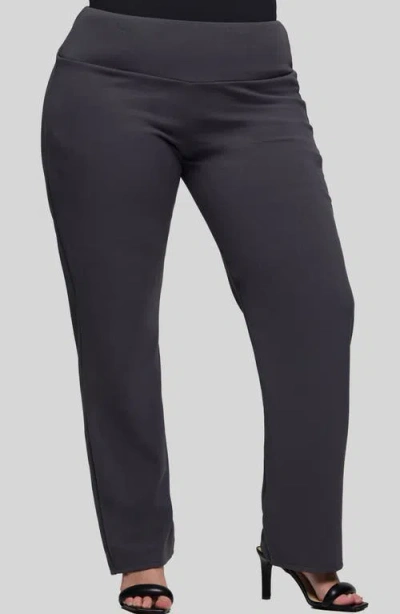 24SEVEN COMFORT APPAREL 24SEVEN COMFORT APPAREL HIGH WAIST STRAIGHT LEG PANTS