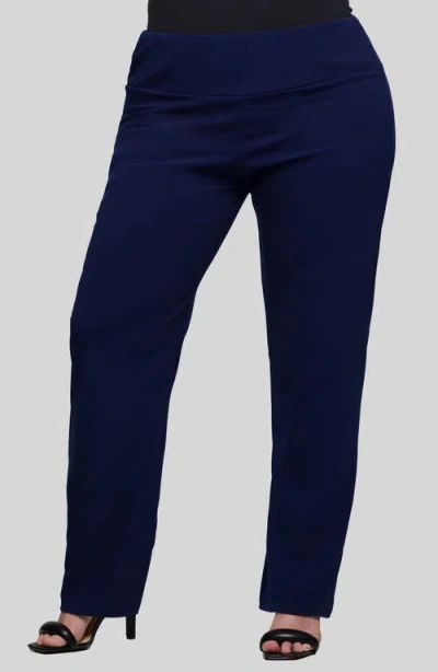 24SEVEN COMFORT APPAREL 24SEVEN COMFORT APPAREL HIGH WAIST STRAIGHT LEG PANTS