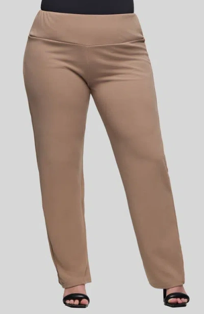 24SEVEN COMFORT APPAREL 24SEVEN COMFORT APPAREL HIGH WAIST STRAIGHT LEG PANTS